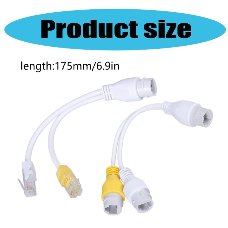 Outdoor POE Splitter 2 in 1 Networking Connector POE Splitter for Networking Monitoring System RJ45 Connector Splitter