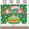Party Backdrop Rainbow Cake Flat Candles Events Wedding Coming Ceremony Four Celebration Photo Booth Front Door Decor