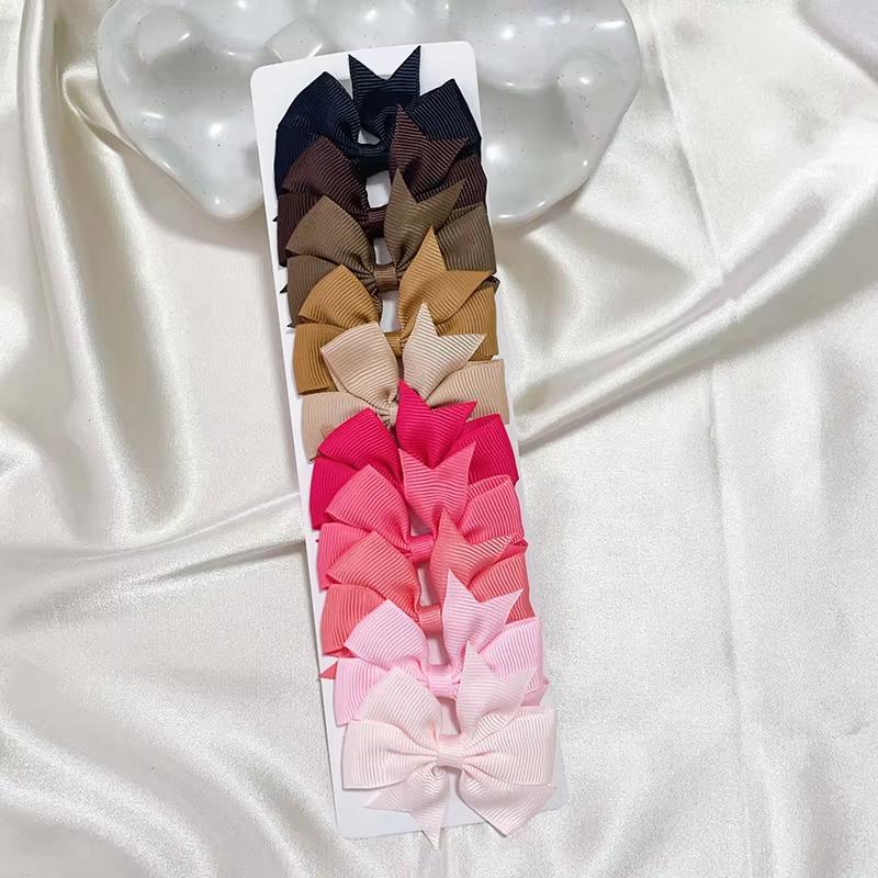

10 шт./набор детские заколки для волос милые ленточные бантики для девочек разноцветные банты заколка-невидимка головной убор детские аксессуары для волос Style 3