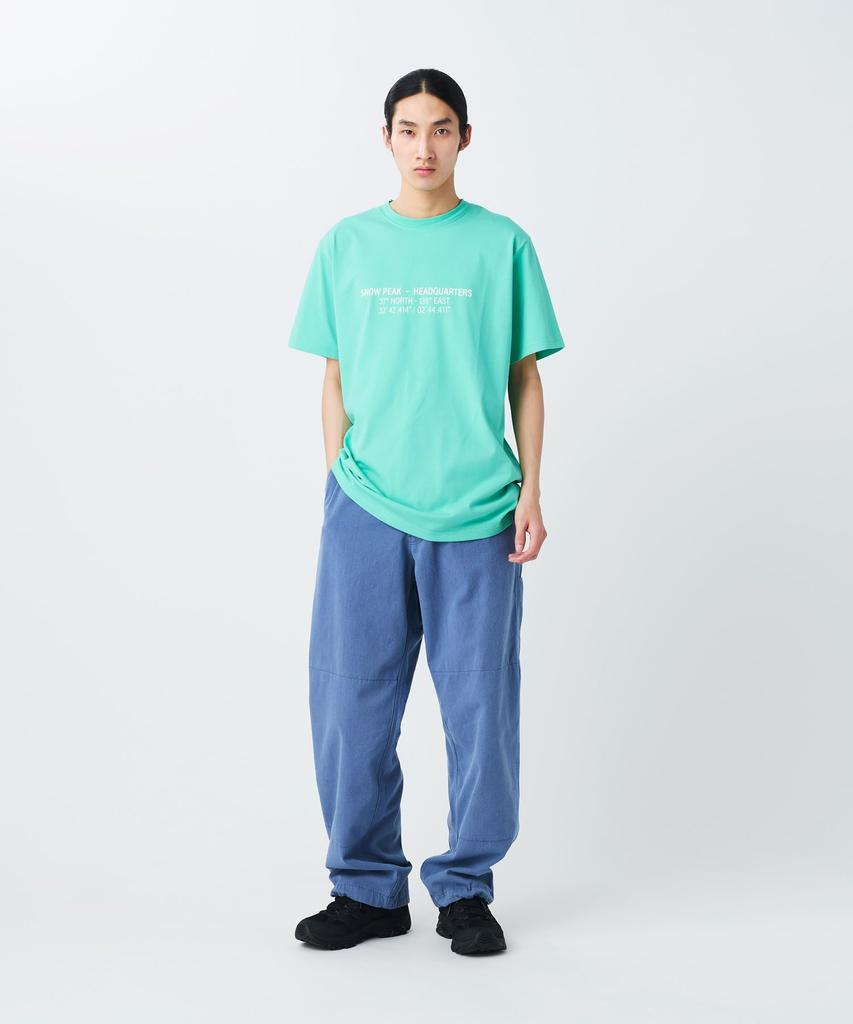 HQ Topographic Map Short Light Size M [Snow Peak] T-Shirt TS-26SU003 T-shirt, Sleeve, Men's/Women's, Green,