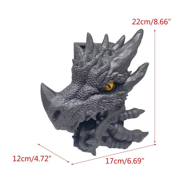 Dragon Head Miniatures Display Sculpture Toy Birthday Gift Windowsill Desk Office Desk Supply