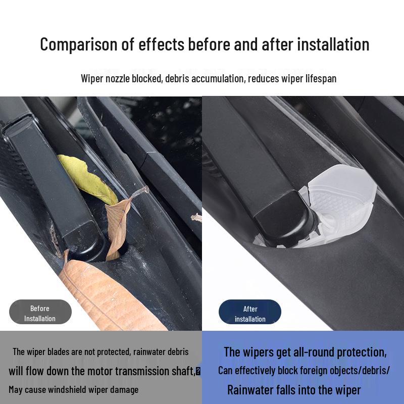 Cubierta Protectora de Silicona Limpiaparabrisas a Prueba de Polvo y Hojas