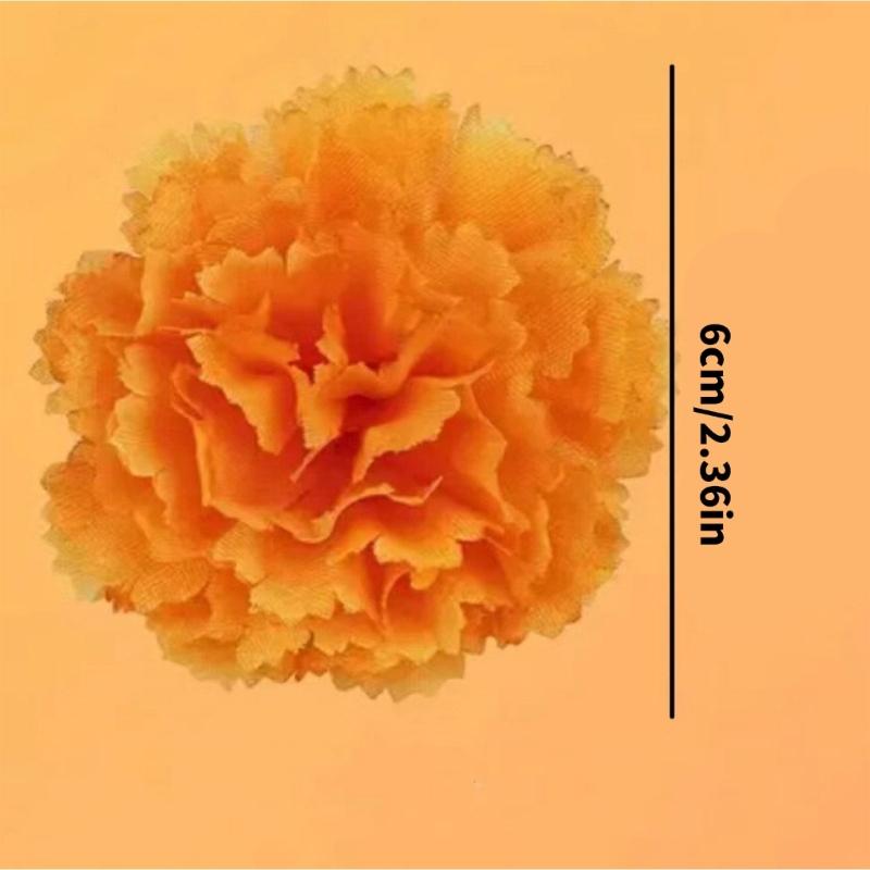 50 Divisions Realistic Fabric Tagetes Inflorescences 6cm Flower Executives Flexible Substrates For Party Deck Blossomy Arrangements