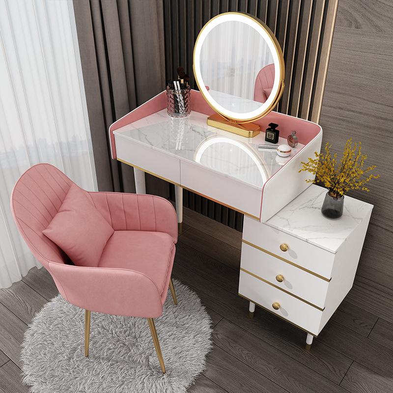 The Nordic Dresser Small Family Model Bedroom Contemporary Contracted with Lamp Light Decoration Lacquer That Bake Makeup Table