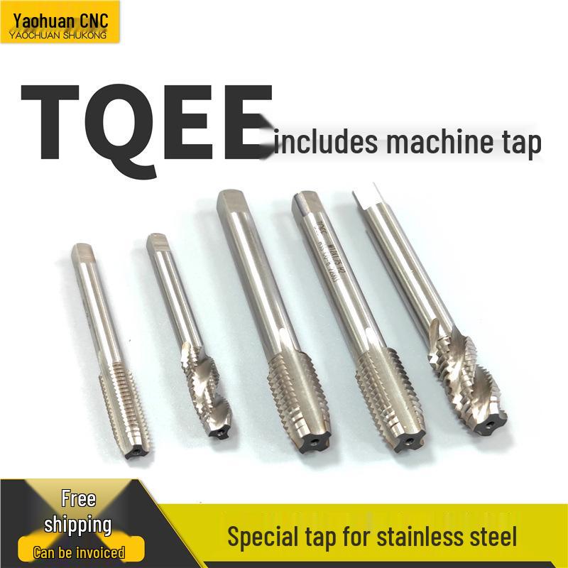 TQEE High-Performance HSS M35 Cobalt Spiral Point Straight Flute Tap