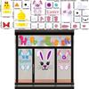 Colorful Rabbit Ear Easter Door Decor With Happy Easter Letter Wall Stickers