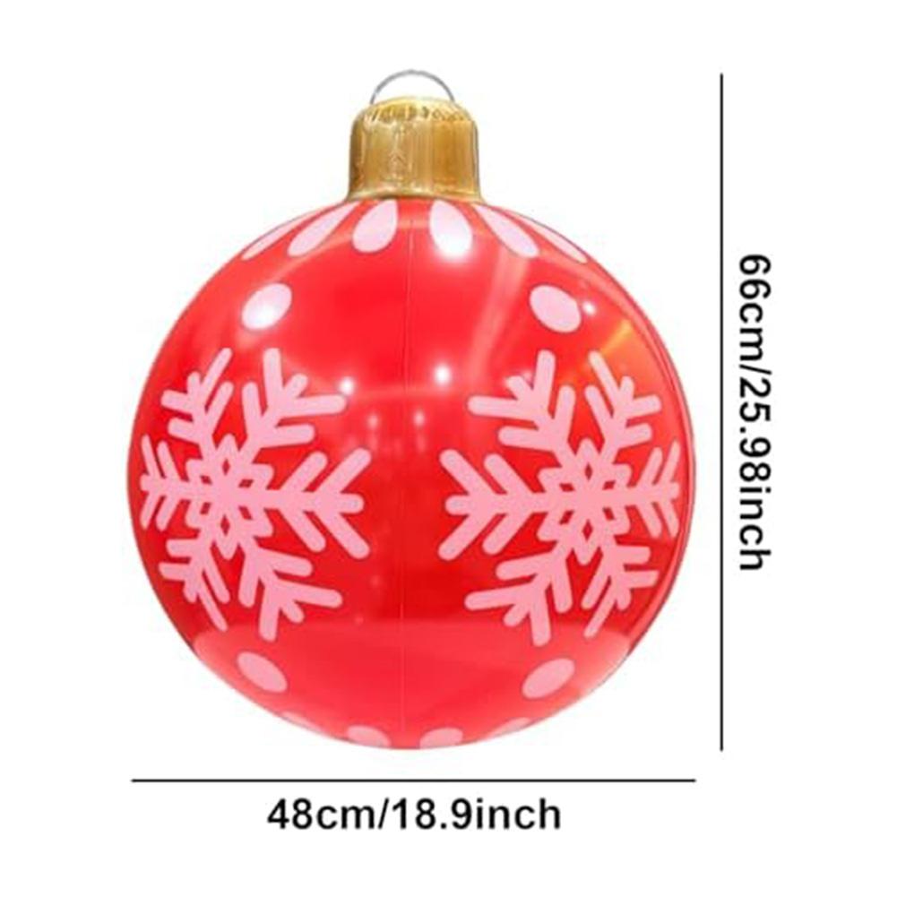Aufblasbare Weihnachts-Außenkugeln 24 Zoll PVC-Material Wasserdicht für Garten Rasen Terrasse Für festliche Feiertagsdekoration