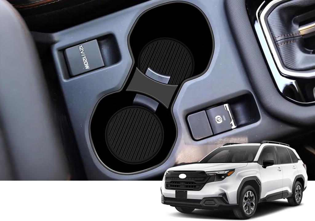 LIDUN New Subaru Forester Dedicated Drink Holder Drink Storage Small Item Interior TPE 1PCS Tray, Holder, Tray, Compartment, Waterproof,