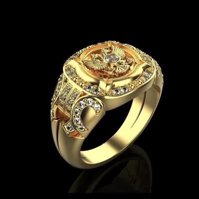 Nueva moda para hombre forma de águila anillo para hombre ins joyería de aleación hecha a mano