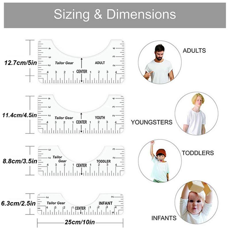Hemd Lineal Heißpresse Ausrichtungswerkzeug T-Shirt Führung High-Definition T-Shirt Lineal Platzierung Exquisite Handwerkskunst Für