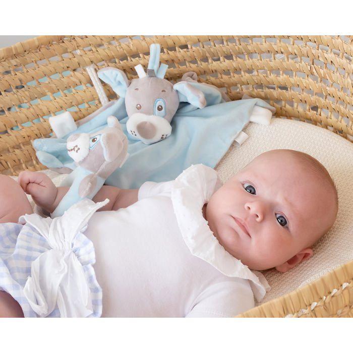 Set Doudou et Hochet - Kiokids - Chaton rose - Polyester et EVA - Petit double - 2 unités