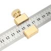 Solid Brass Steel Ruler Positioning Tool Fixed Block Angle Woodworking Line Locator Steel Ruler Stop Fence
