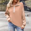 Women Fall Fashion Long Sleeve Shirts Patchwork Sweatshirt Casual Pullover Tops