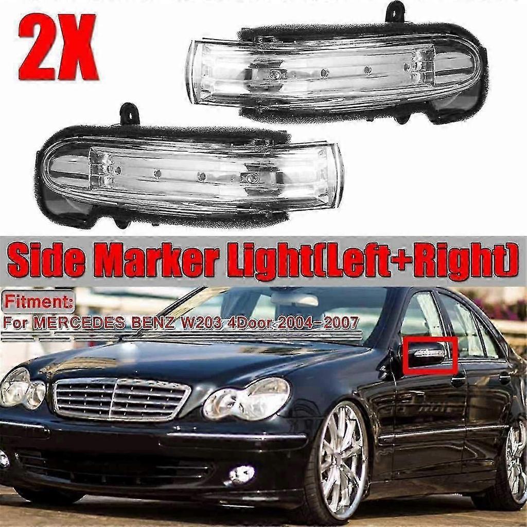 Left+right Reversing Turn Signal Rearview Mirror Side Light For 03-07 C W203 A2038201521 A203820162