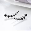 Black Awn Jewelry Engagement Drop Earrings for Women Boucles D'oreilles