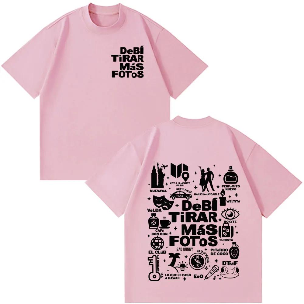Rapper Bad Bunny Debi Tirar Mas Fotos DTMF Tour Tees Men Women Fashion Hip Hop T Shirt Oversized Cotton Casual T-Shirts