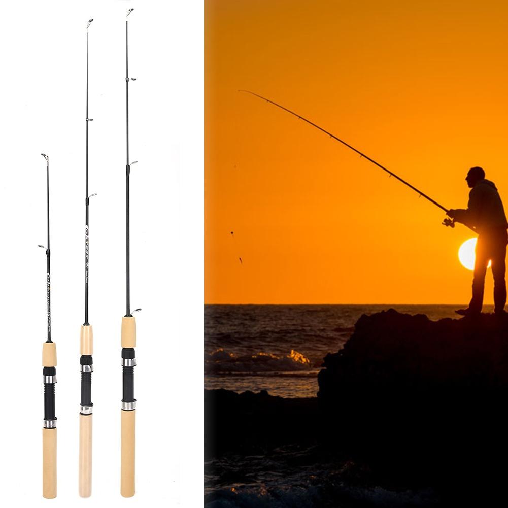 Mini Telescopic Ice Fishing Rod Portable Carbon Fiber River Shrimp Carp Fishing Pole for Winter Fish Rods Tackle 60/80/100cm