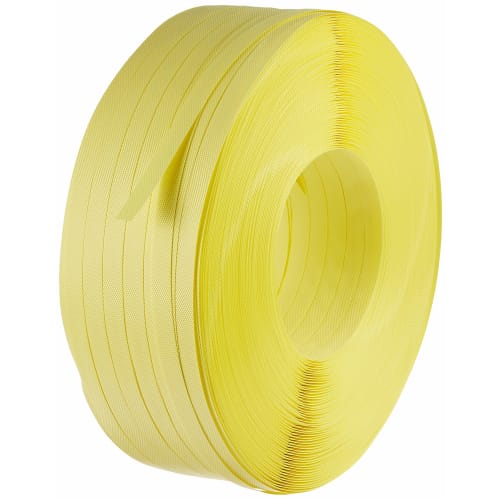 TRUSCO Hand Tightening PP Band 15.5mm X 1000m Roll Cardboard Pack Yellow TPP-155YD