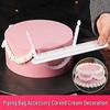 Curved Edge Buttercream Piping Tool - Cake Skirt Lace Decorator Ruler