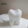 Tooth Shape Holder Toothbrush Holder, 3D Printed Storage Organizer, Wide No Burrs Pen Mouth Large Capacity for Bathroom Desk Organizer