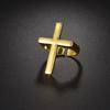 1 STuks Punk Vintage Zwart Grote Open Kruis Ring Voor Vrouwen Feest Sieraden Mannen Trendy Gotisch Goud Zilver Kleur Vinger Ringen Anillo