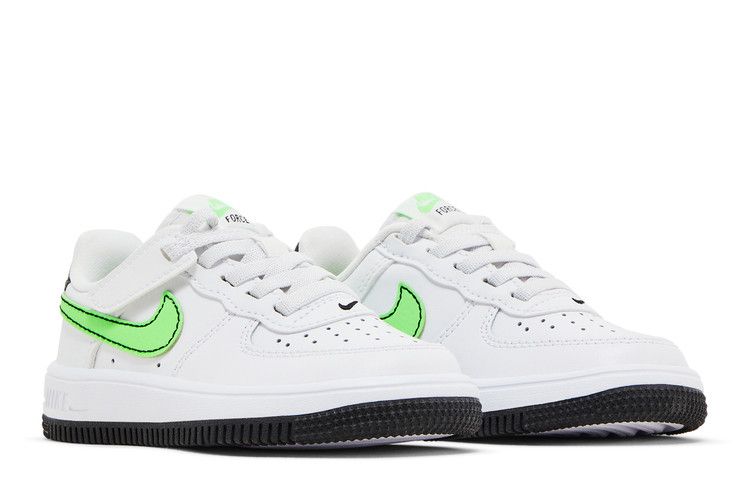 Nike Force 1 Low EasyOn White Black Green Strike (PS)