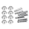8 Pieces Sturdy 35mm Steel Roller Skate Spikes With Bushing Spacers Skating Parts