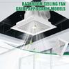 New With Spring Exhaust Fan Cover Square White Mounted Grille Diverter Ventilation Hood Ceiling or Wall