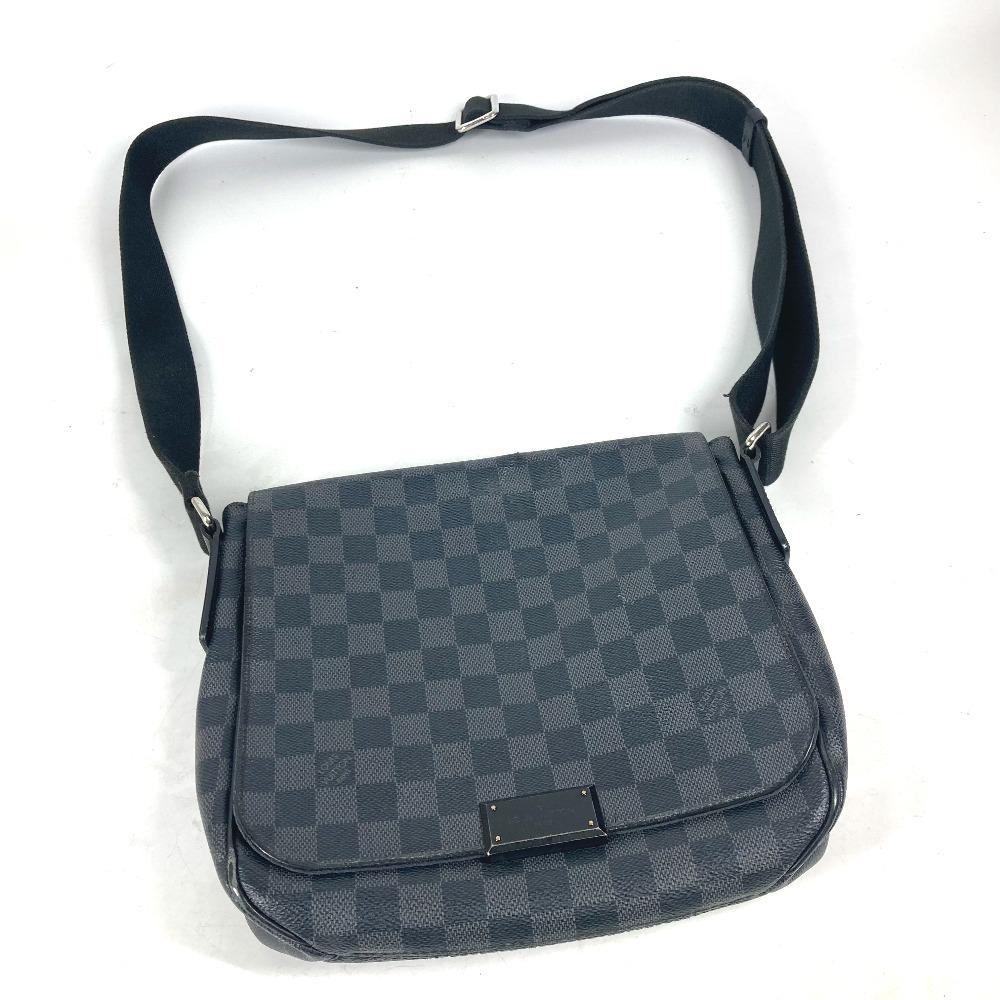 Louis Vuitton N41260 Damier Graphite District PM Crossbody Shoulder Bag Black