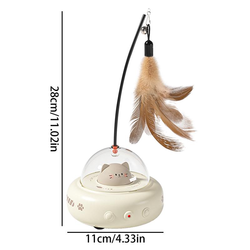 Cat Teaser Toy Cat Toys With Feather Cat Teaser Wand Rechargeable Electric Sensing Pet Toys For Chasing And Hunting