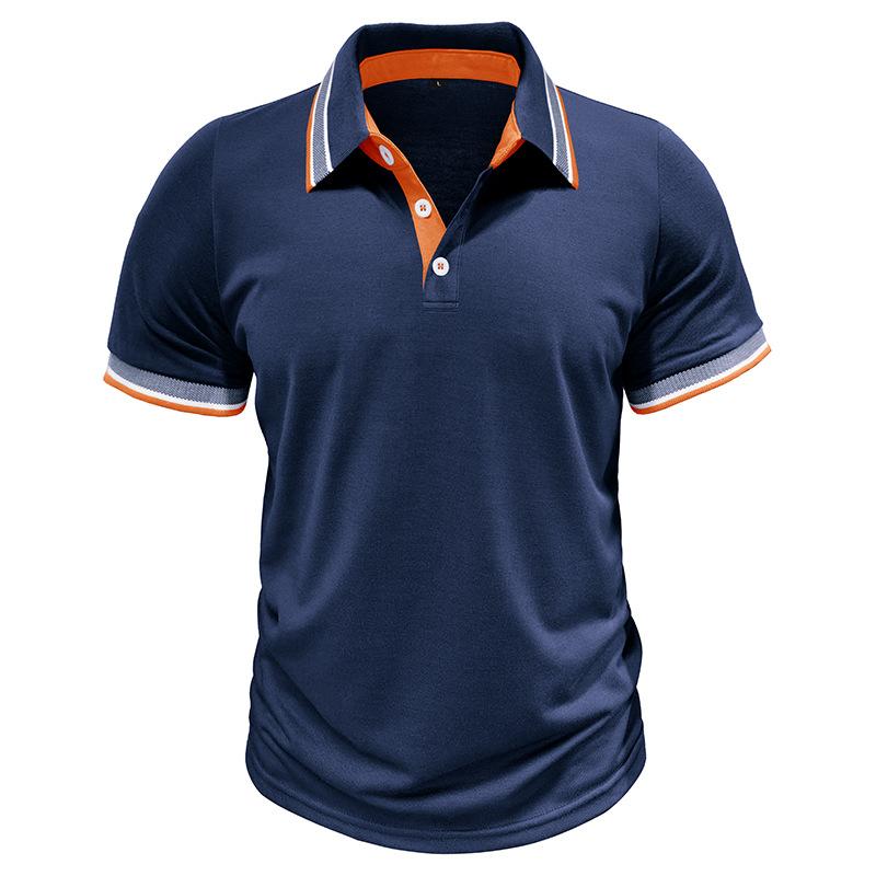 Polo deportivo para hombre, camisa informal de trabajo, manga corta, con cuello, entrenamiento, camisa de golf clásica que absorbe la humedad, polo básico ajustado para hombre