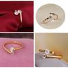Elegant Fashion Women 18k Gold Plated Crystal Bridal Engagement Ring Various Sizes