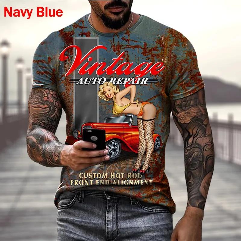 

Men Fashion Casual Street Vintage T-shirt Girls Printed 3D Tshirts for Men s T-shirt Short-sleeved Loose Oversized T-shirts Top