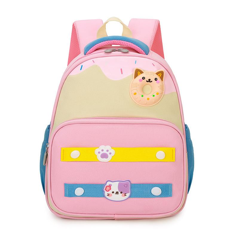 Trendy Lightweight Nylon Backpack For Kids Featuring Adorable Cartoon Design