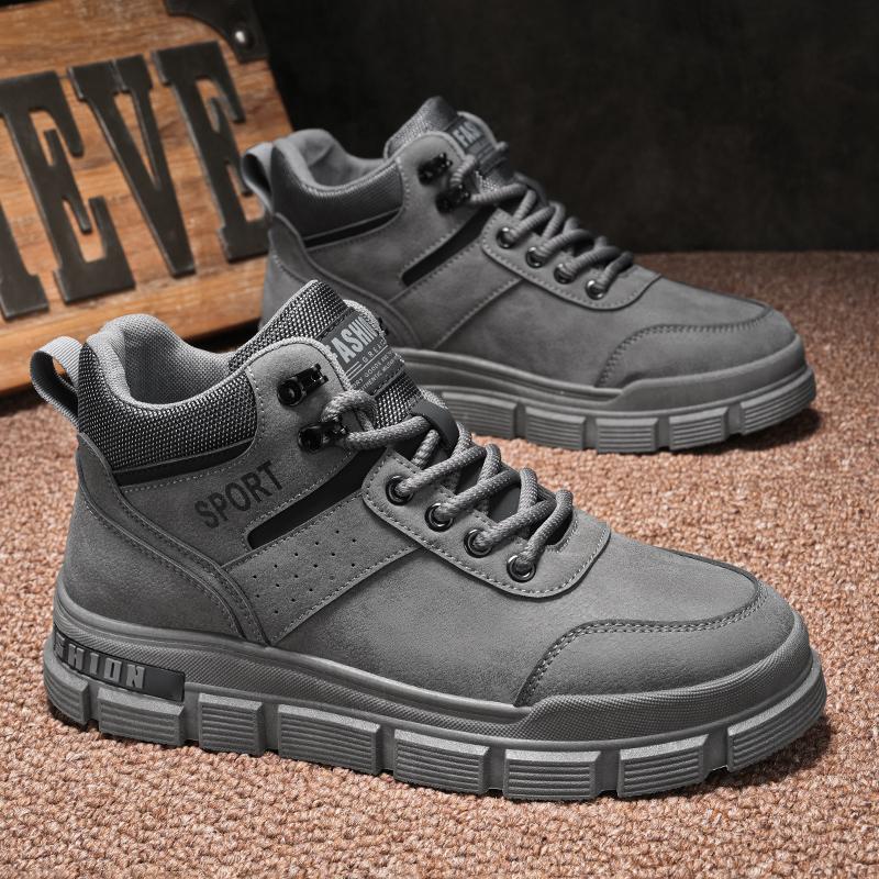 

Ботинки Мартина мужские осенние высокие нескользящие и износостойкие, рабочие ботинки для стройки, страхование труда, мужские водонепроницаемые 44