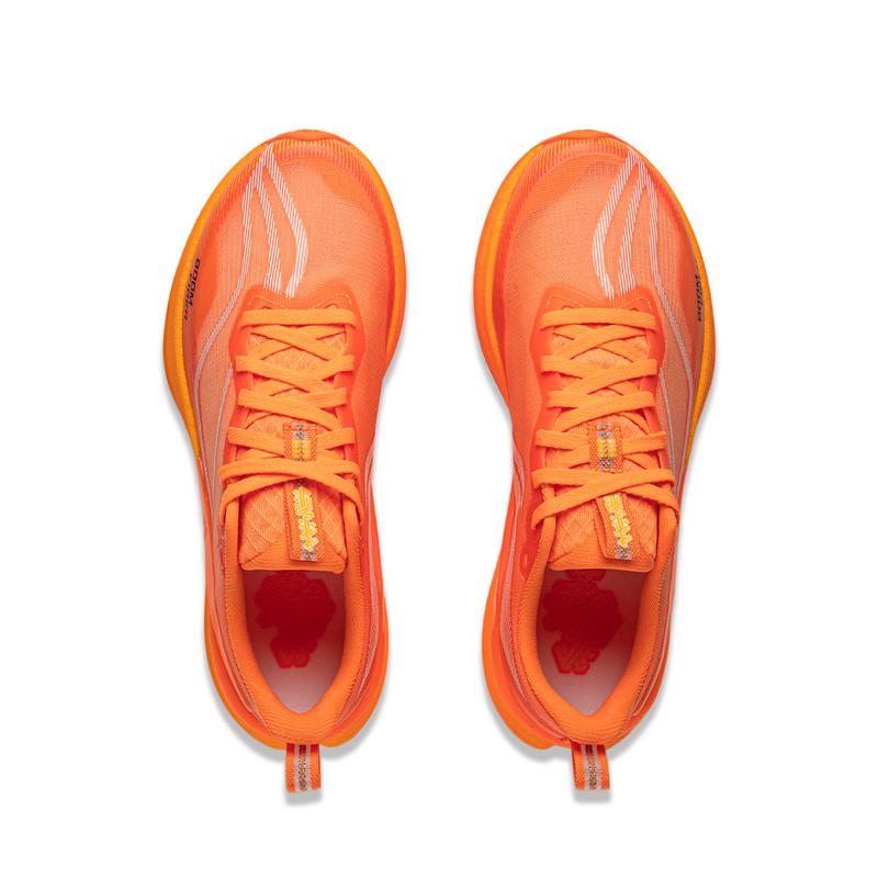Li Ning Kids Running Rabbit 8 Pro Simple Versatile Non-Slip Durable Low-Top Running Shoes Men Running Shoes Fluorescent-Apricot-Orange YKFV128-1