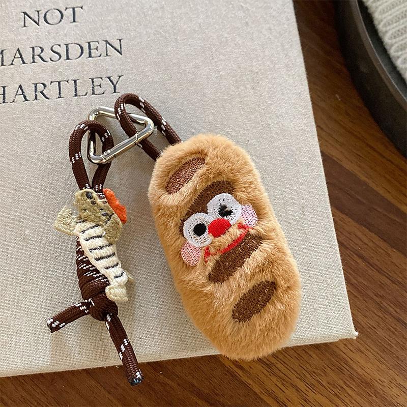 Plyšová hračka medvěd klíčenka kreslený králík/pes měkká vycpaná panenka přívěsek kroužek na klíče od auta dekorace na batoh dárek pro dítě