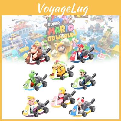 Mario 8pcs Super Kart Pull Back Car Princess Luigi Bowser Figure Toys Children
