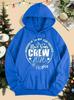 2026 Women's Autumn-Winter Happy New Year Crew Design Hip Hop Pocket Hoodie