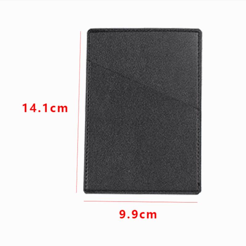 Simple Solid Color Passport Cover Multifunctional Pu Leather Card Holder Passport Clip Airplane Check-In Ticket Folder Travel