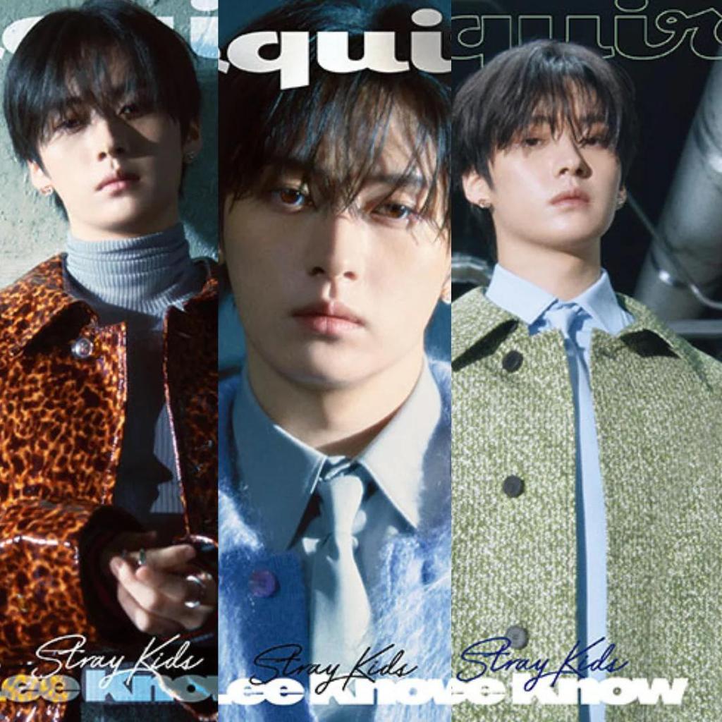 ESQUIRE Korea 2025 August Stray Kids Lee Know, Lee Jinwook & Jung Chaeyeon KPOP