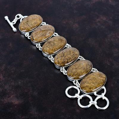 Bronzite Bracelet 925 Sterling Silver Bracelet Handmade Elegant Jewelry Adjustable Chain Bracelet Natural Gemstone Bracelet Engagement Gifts
