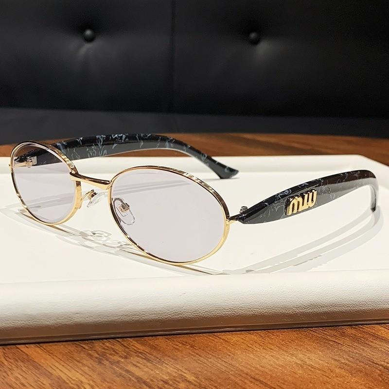Y2k Retro Oval Sunglasses With Metal Frame Uv400 For Fashionable Women And Men