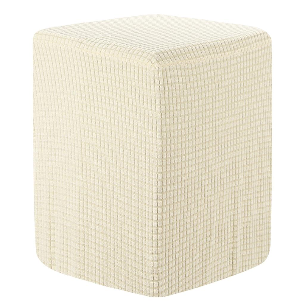 Quadratische Hockerhülle 36x25x32cm Dehnbare Hockerbezüge Elastischer Hocker Fußhocker Schutzbezug für Wohnzimmer Schlafzimmer