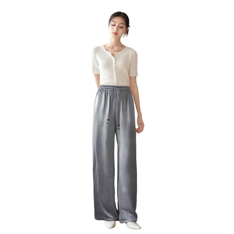 Xiangying Women s Draped Wide-Leg Pants S