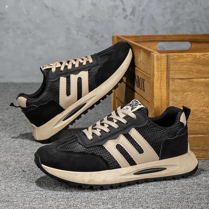 Fashion New Casual Sports Men's Shoes Autumn Fashionable British Style Soft Sneakers Trendy Running Shoes Vintage Versatile Casual Thick