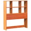 Vidaxl Bed With Shelf, Without Mattress, Waxed Brown, 100X200 Cm, Wood