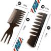 IMii Gel Malla Fade Clásico Barber CB Set de Peine para Hombre, Pomada, Estilizado, Peine, Corte, Grueso, Grueso, Peine, (negro, 2)