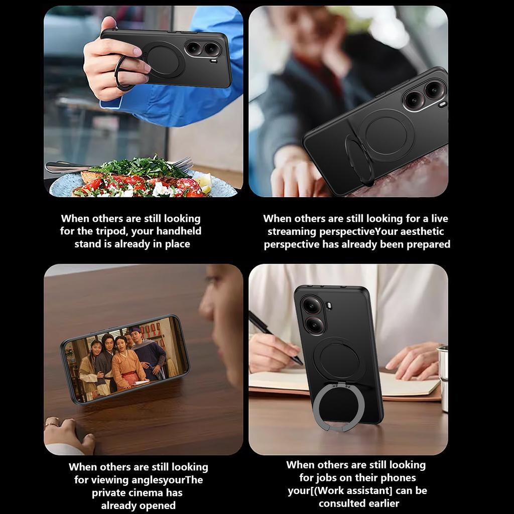For Xaiomi POCO X8 Pro Max Case Hard With Ring Stand Magnetic MagSafe Protective Back Cover Case For POCO X8 X7 Pro Phone Shell