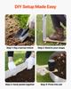 Corten Steel Landscape Edging, 10-Pack 100 X 23 Cm Metal Edging for Landscaping with 11 Connecting Plates, Easy-to-Install, Metal Garden Edge Border